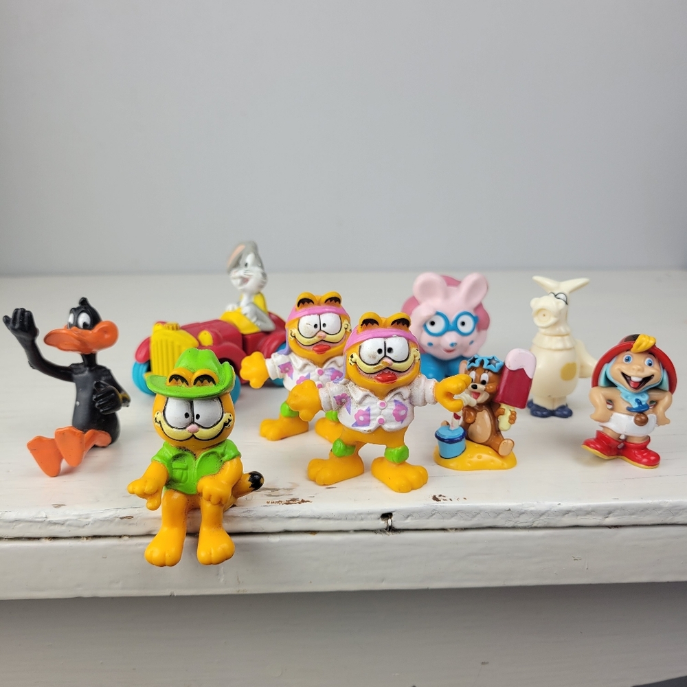 Vintage McDonald's PVC Figurines Garfield Bugs Bunny Tonka Twist 1970s-1990s